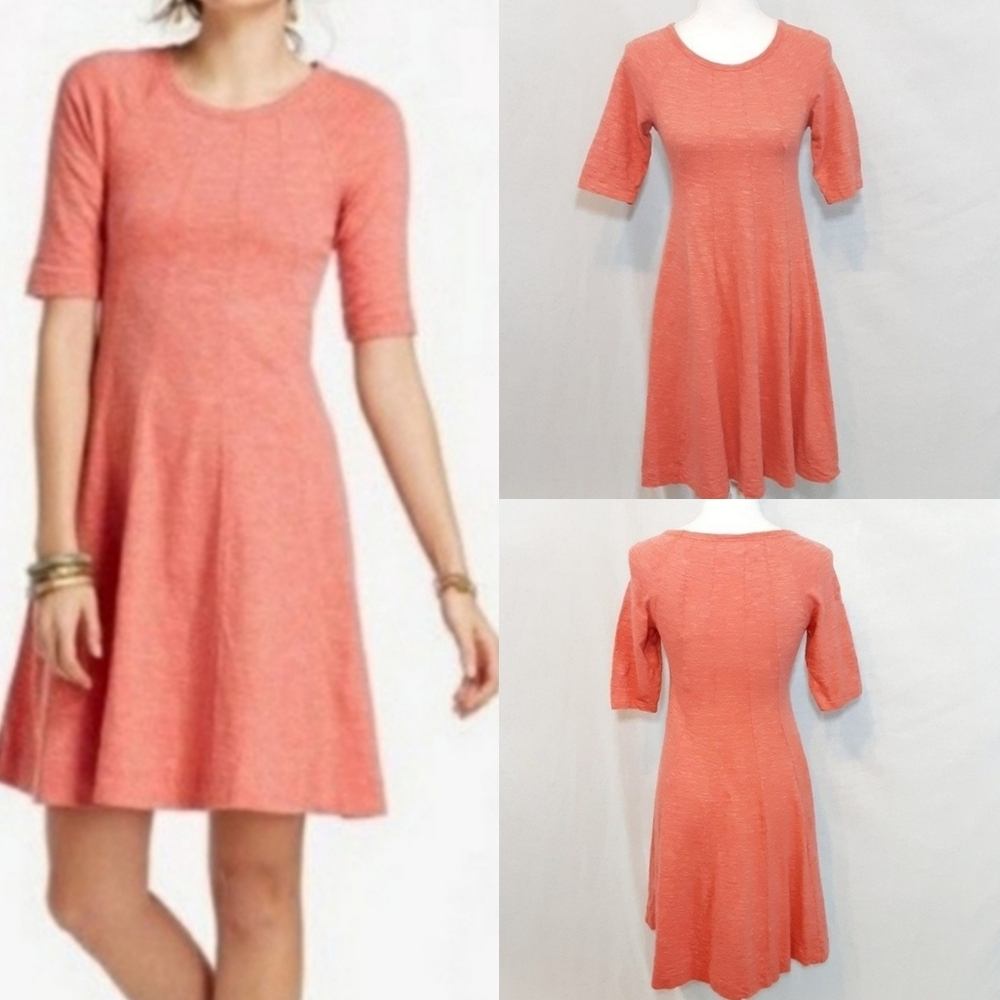 GANNI Jersey Skater Swing Sweater Dress Medium Stretchy Fit & Flare Minimalist